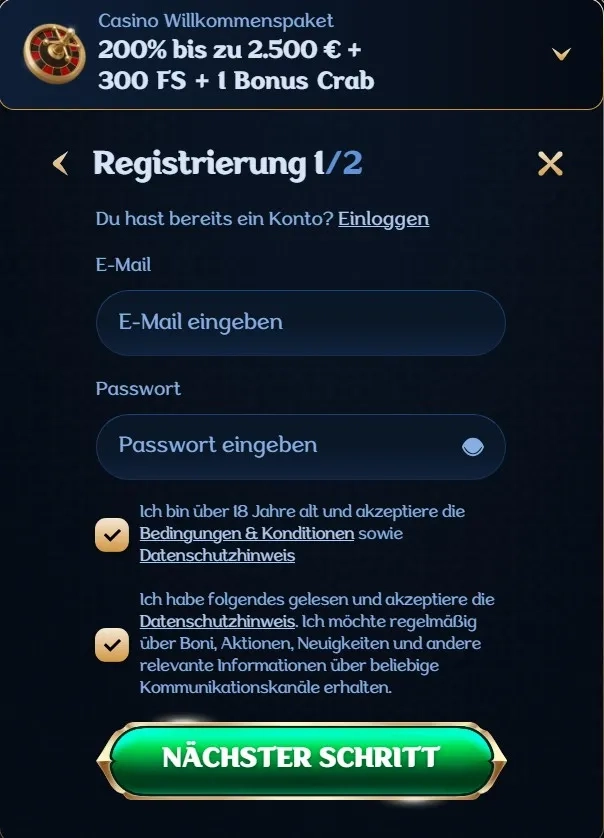 Registrierung