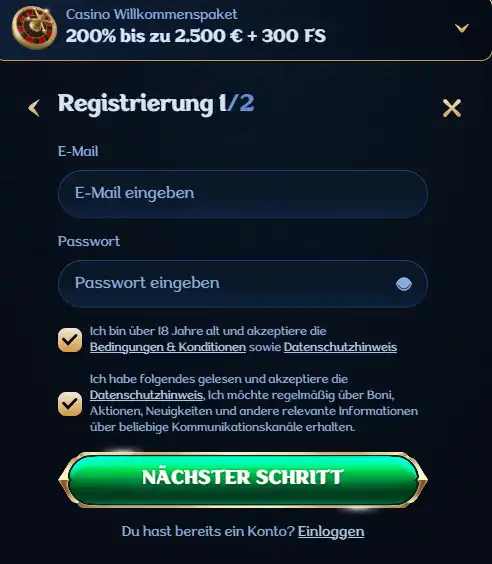 millioner casino registrierung