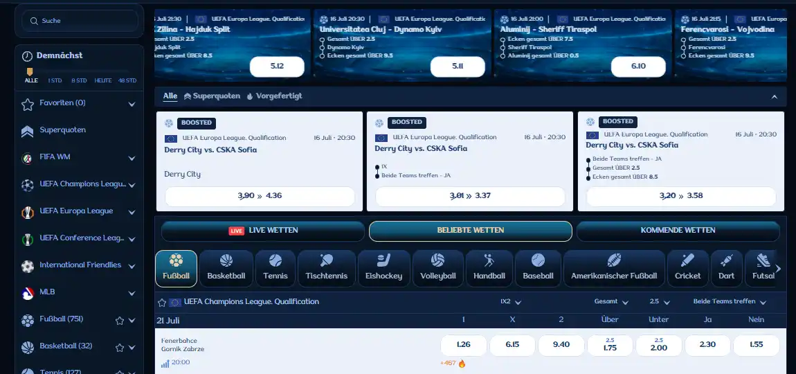 millioners casino sport